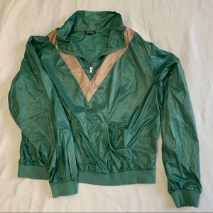 Retro vibe quarter zip wind breaker